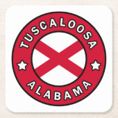 タスカルーサアラバマ スクエアペーパーコースター (正面)