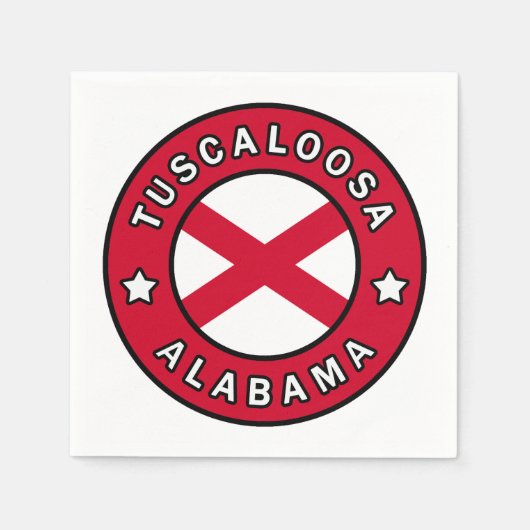 タスカルーサアラバマ スタンダードカクテルナプキン (正面)