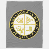 タスカルーサ印（アラバマ） フリースブランケット (正面)