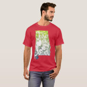 タスカロサ・アラバマ州地図グリーン＆ブルー Tシャツ (正面フル)