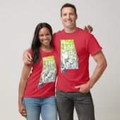 タスカロサ・アラバマ州地図グリーン＆ブルー Tシャツ (ユニセックス)
