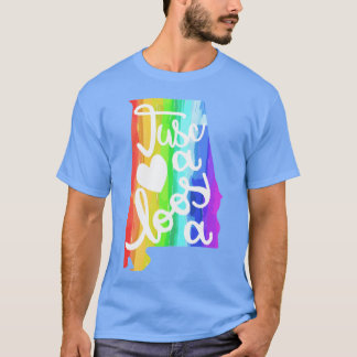 タスカロサ アラバマ州 マップ レインボー Tシャツ