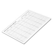 タスクを含む週次アポイントメントスケジュール ノートパッド (アングル)