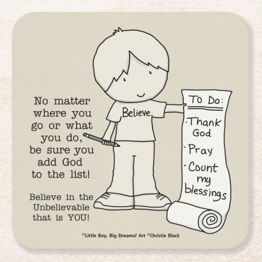 タスク一覧 スクエアペーパーコースター (正面)