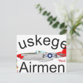 タスケジーエアマンP-51レッドテールマスタング ポストカード (スタンド正面)