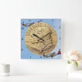 タスケージエアマンコイン スクエア壁時計 (ホーム)