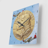 タスケージエアマンコイン スクエア壁時計 (傾斜)