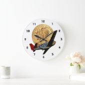 タスケージメタル名誉/レッドテール飛行機 ラージ壁時計 (ホーム)