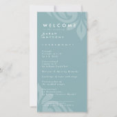 タスティーエレガントダマスクペーターブルー結婚式 プログラム (正面)