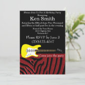 タステフルエレキギター誕生日招待状 招待状 (スタンド正面)