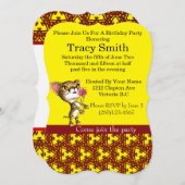 タステフルパーティーチェータ誕生日招待状1 招待状 (正面/裏面)