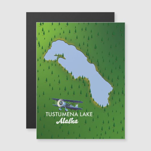 タストメナ湖の旅行地図 (正面/裏面)