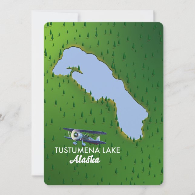 タストメナ湖の旅行地図 (正面)