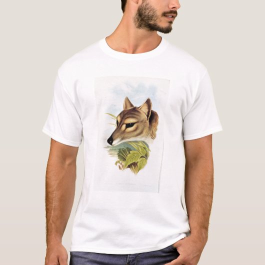タスマニアオオカミかトラ Tシャツ (正面)