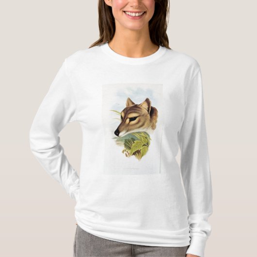 タスマニアオオカミかトラ Tシャツ (正面)