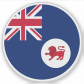 タスマニアオーストラリア国旗のステッカー シール (正面)