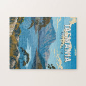 タスマニアオーストラリア旅行アートヴィンテージ ジグソーパズル (横)