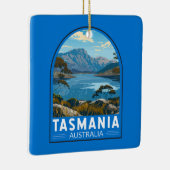 タスマニアオーストラリア旅行アートヴィンテージ セラミックオーナメント (右)