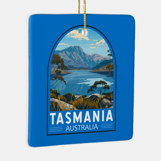 タスマニアオーストラリア旅行アートヴィンテージ セラミックオーナメント (右)