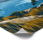 タスマニアオーストラリア旅行アートヴィンテージ ポスター (角)