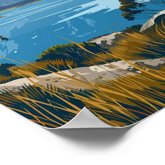 タスマニアオーストラリア旅行アートヴィンテージ ポスター (角)