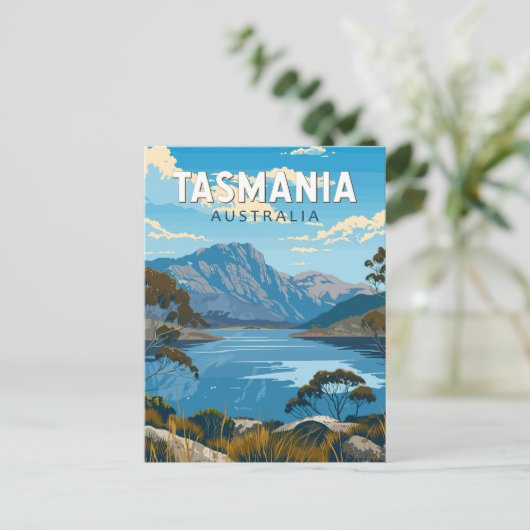 タスマニアオーストラリア旅行アートヴィンテージ ポストカード (スタンド正面)