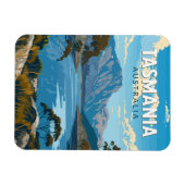 タスマニアオーストラリア旅行アートヴィンテージ マグネット (横)