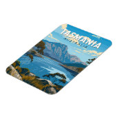 タスマニアオーストラリア旅行アートヴィンテージ マグネット (左側)