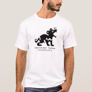 タスマニアクールの悪魔 – 絶滅危惧動物グラフィック – Tシャツ