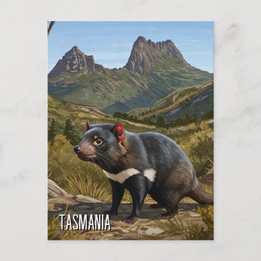 タスマニアデビルクレードルマウンテントラベル ポストカード (正面)