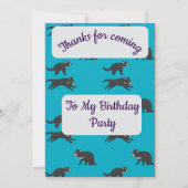 タスマニアデビルサンキューカード 招待状 (正面)