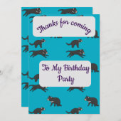 タスマニアデビルサンキューカード 招待状 (正面/裏面)