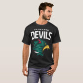 タスマニアデビルズサッカークラブホワイトレタリング Tシャツ (正面フル)