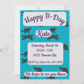 タスマニアデビルハッピーバースデー 招待状 (正面)