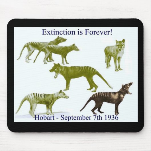 タスマニアトラのフクロオオカミのマウスパッド マウスパッド (正面)