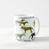 タスマニアトラのフクロオオカミのマグ コーヒーマグカップ (正面右)