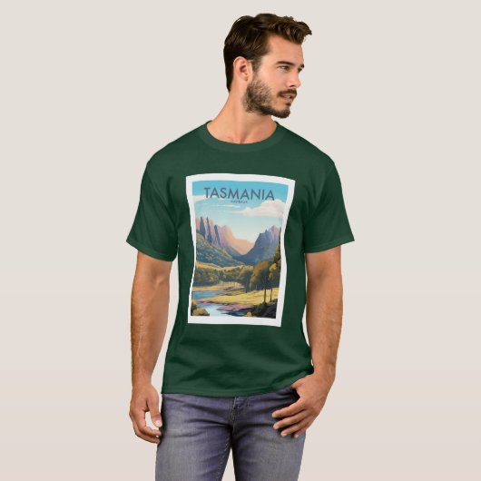 タスマニアレイヴル アート ギフト Tシャツ (正面フル)