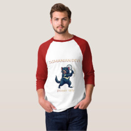 タスマニアンデビルテニスプレーヤーデザイン - パワーラリー Tシャツ