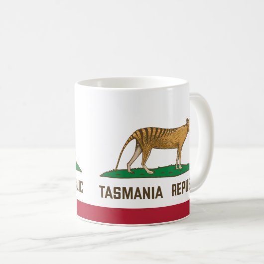 タスマニア共和国国旗タスマニアタイガー コーヒーマグカップ (正面右)