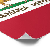 タスマニア共和国国旗タスマニアタイガー ポスター (角)