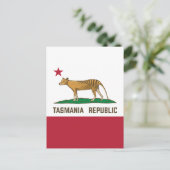 タスマニア共和国国旗タスマニアタイガー ポストカード (スタンド正面)