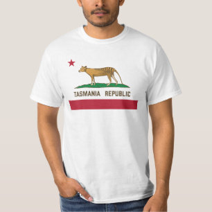 タスマニア共和国国旗タスマニアタイガー Tシャツ