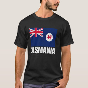 タスマニア国旗グランジヴィンテージ土産タスマニア Tシャツ