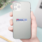 タスマニア製バーコードフラグステッカー シール (スマートフォン)