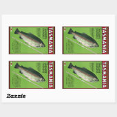 タスマニア～アングラーの楽園 長方形シール (シート)