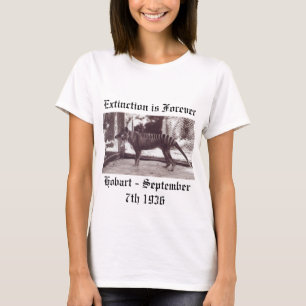 タスマニア·タイガー、チラシン絶滅Tシャツ Tシャツ