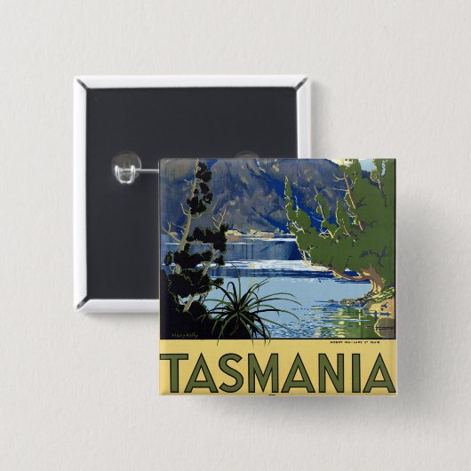 タスマニア 缶バッジ (正面&裏面)