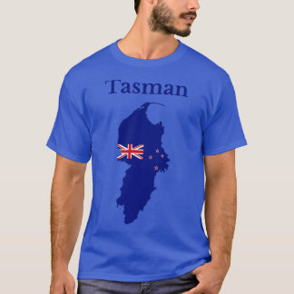 タスマン地区地図ニュージーランド Tシャツ