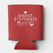 タスルはハッスル赤の卒業式キャップの価値がある 缶クーラー (裏面)