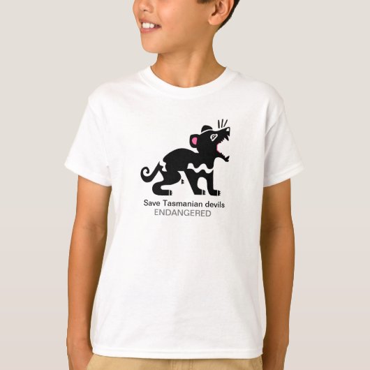タス救マニアの悪魔 – オーストラリア – 野生動物の戦士 Tシャツ (正面)